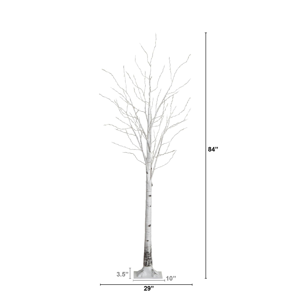 7-FT Pre-lit Artificial White Birch Tree with LED Lights M21018