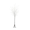 7-FT Pre-lit Artificial White Birch Tree with LED Lights M21018