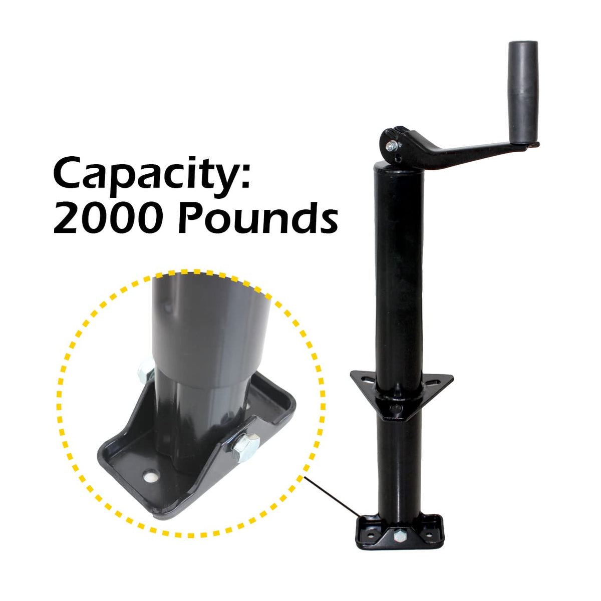 14" A-Frame Trailer Jack with Top Wind 2000 lbs. Capacity V9128