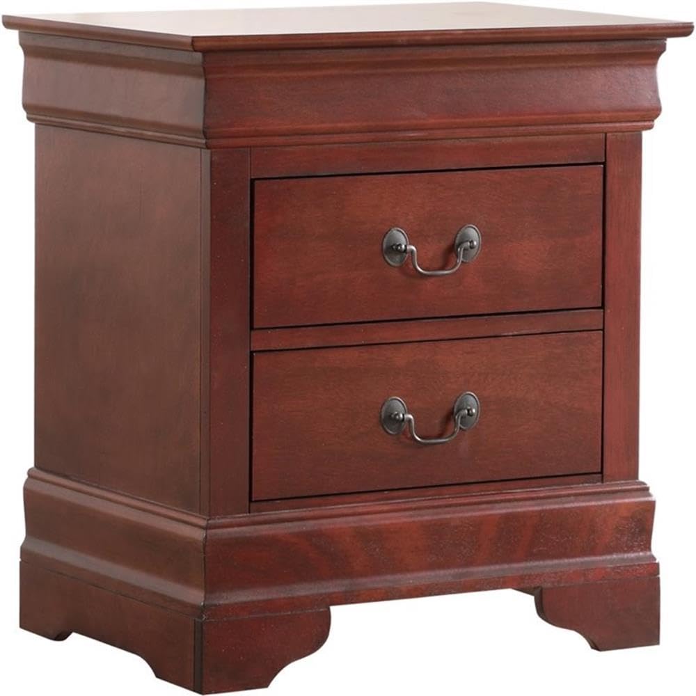 Set of 2 Queen Sleigh Bed and 2-Drawer Nightstand L363058