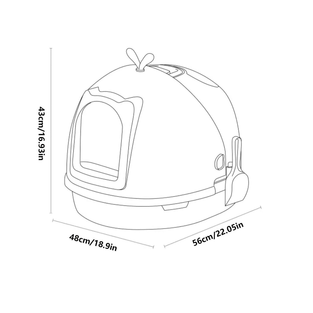 Covered Cat Litter Box with Scoop B488461