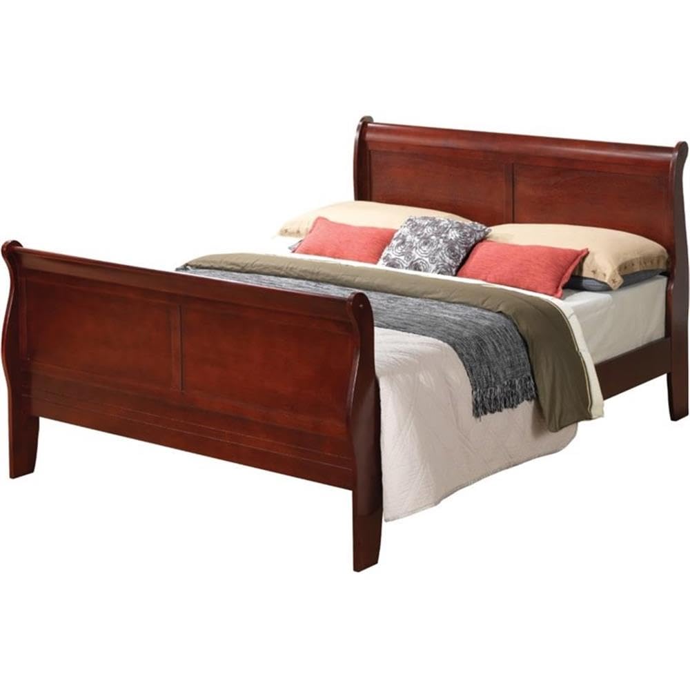 Set of 2 Queen Sleigh Bed and 2-Drawer Nightstand L363058
