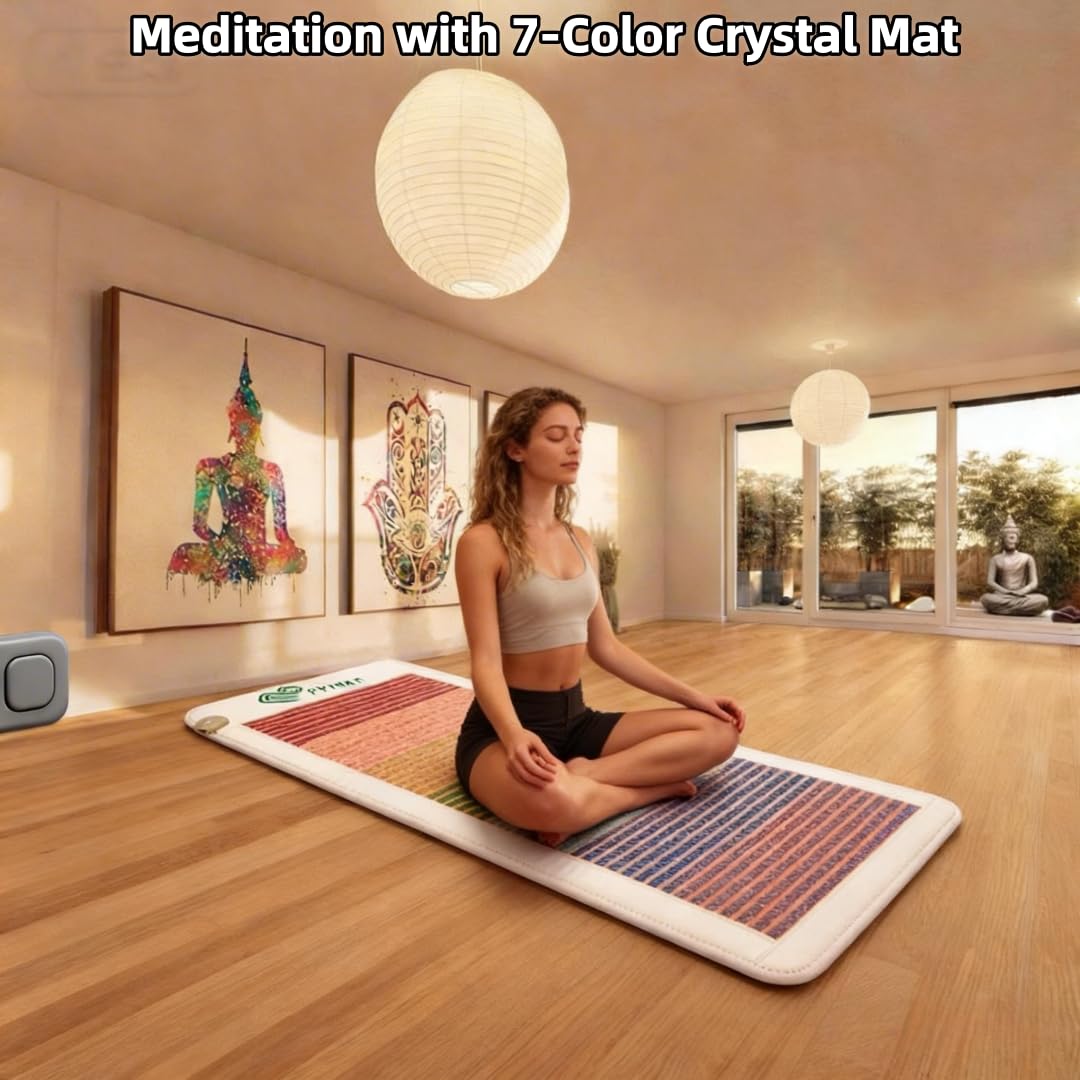 7-Chakra Gemstone Far Infrared Crystal Heating Mat K3734