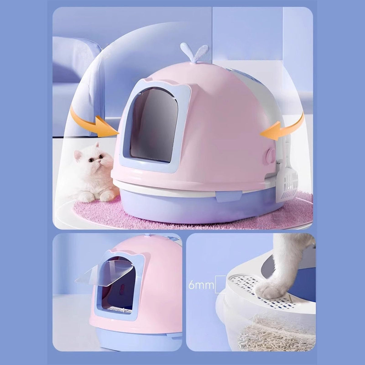 Covered Cat Litter Box with Scoop B488461