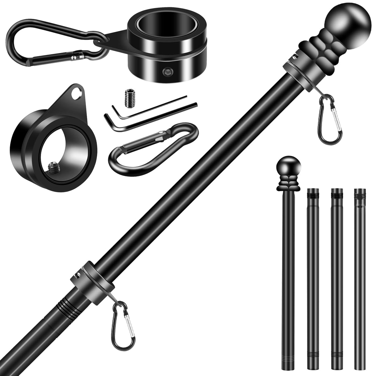 Black Flag Pole U9530