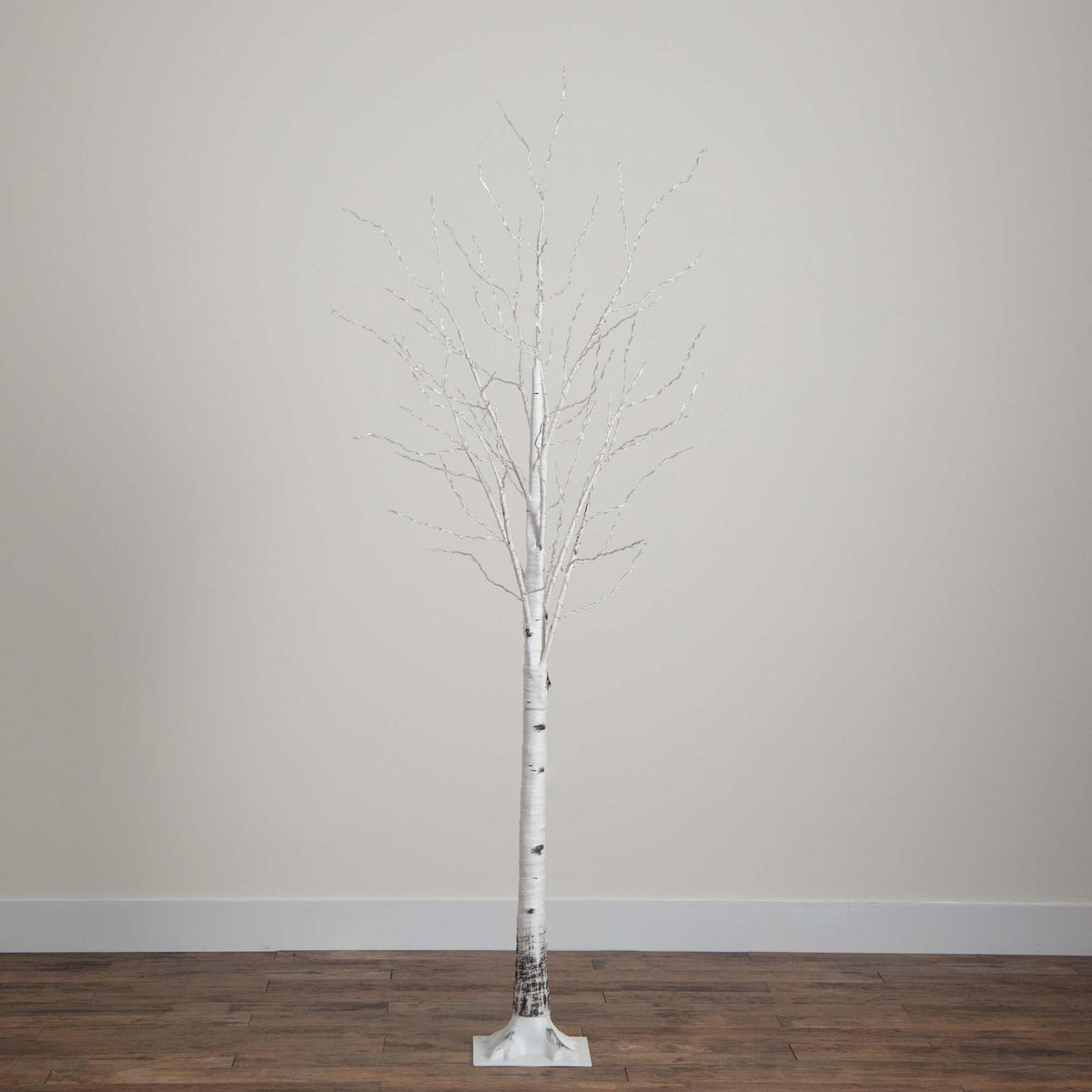7-FT Pre-lit Artificial White Birch Tree with LED Lights M21018