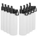 22 oz Stainless Steel Insulated Water Bottles with Straw 8 Pack H73187