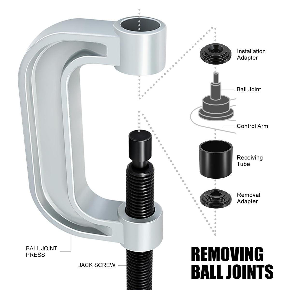 21pcs Universal Ball Joint Service Repair Tool Kit I374