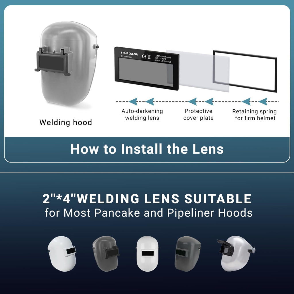 Auto Darkening Welding Lens 2x4 1/4 B886609