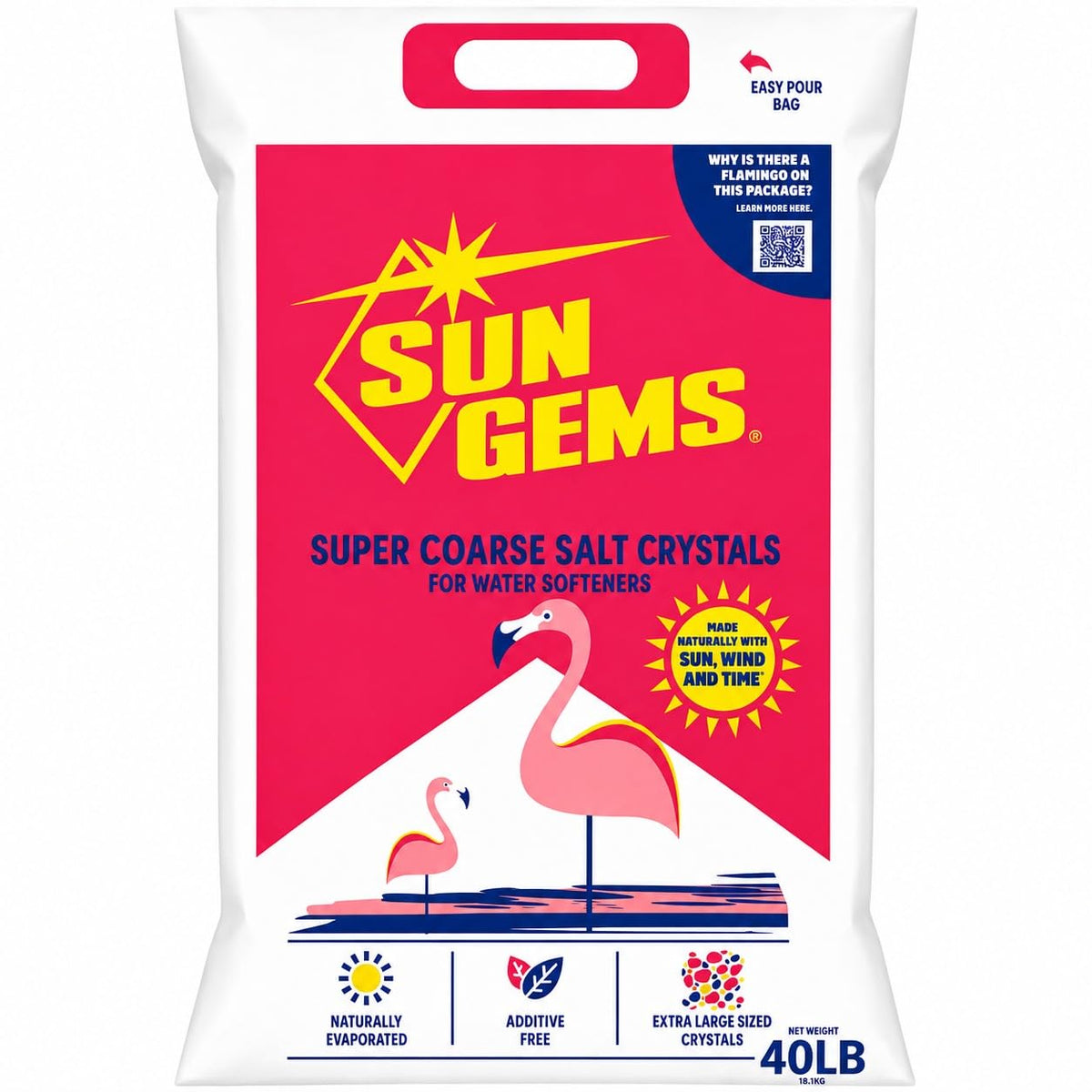 Super Coarse Water Softener Salt Crystals 40 lb P9761