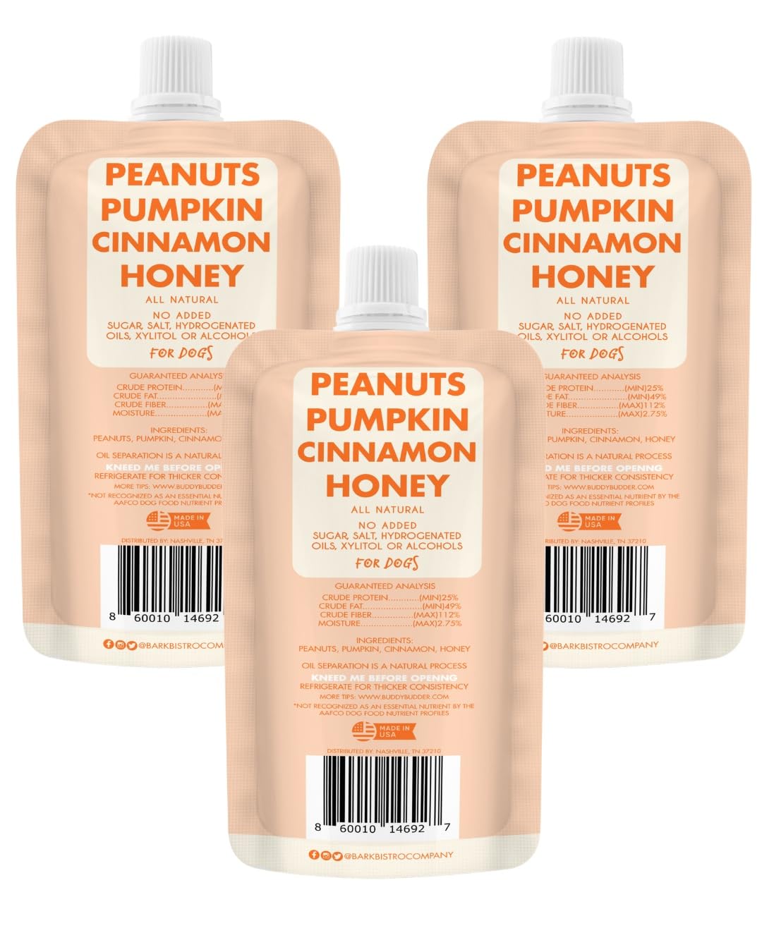3 Pack 4oz Natural Dog Peanut Butter J157468