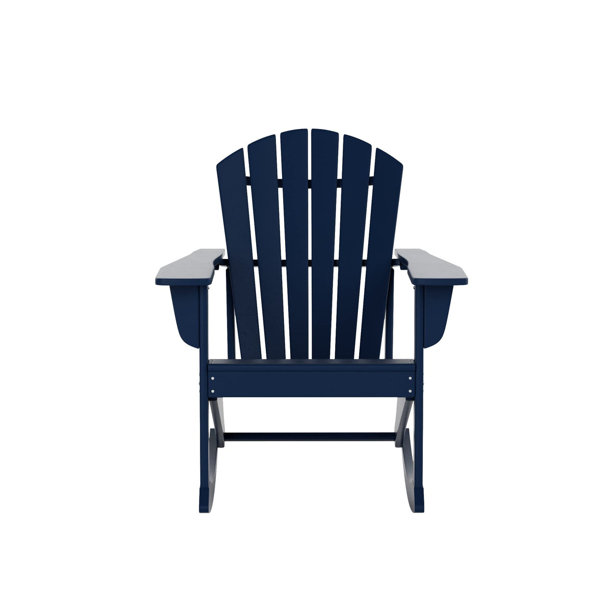 Navy Blue Poly Plastic Adirondack Rocking Chair V358583