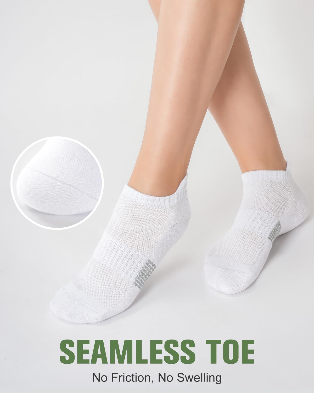 Women's Bamboo Viscose Ankle Socks, 6 Pairs F5154