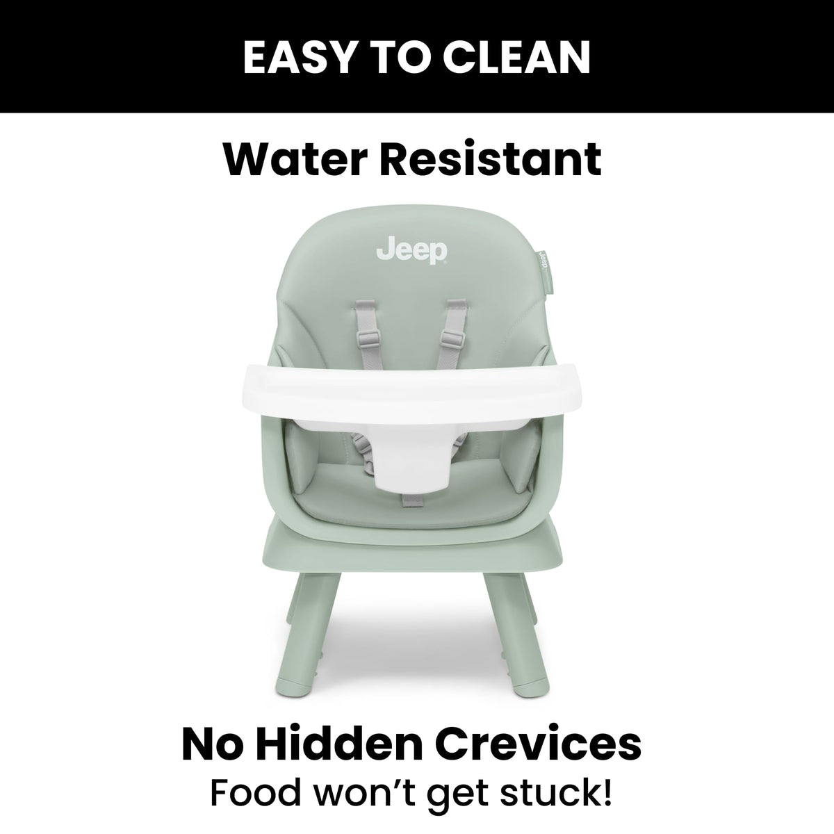 6-in-1 High Chair Converts to Stool Booster Seat Toddler Chair Activity Table and Desk and Chair Sage Green Q35311