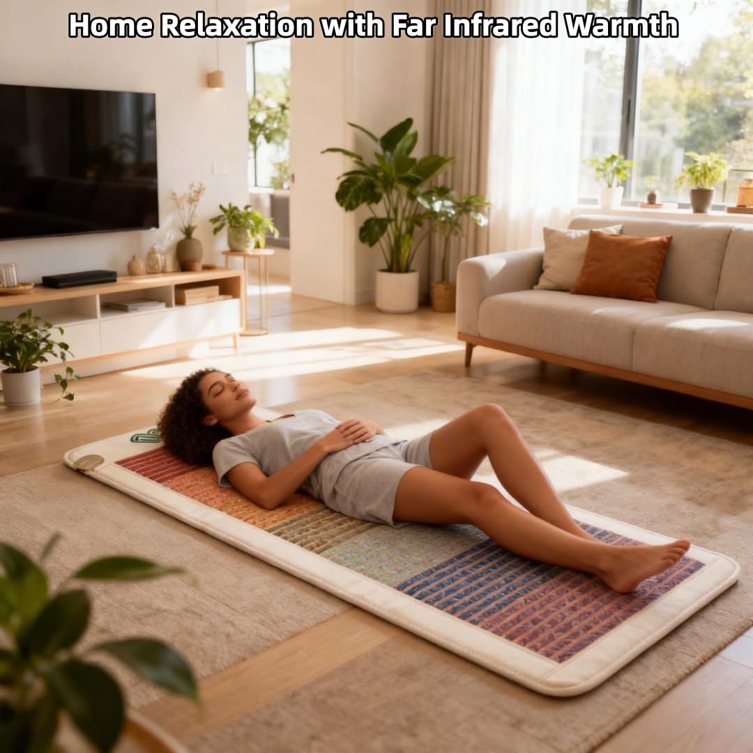 7-Chakra Gemstone Far Infrared Crystal Heating Mat K3734