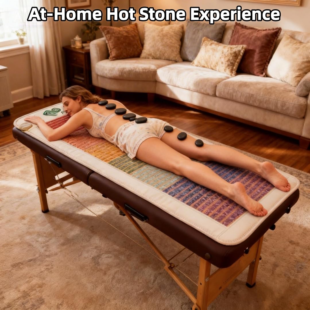 7-Chakra Gemstone Far Infrared Crystal Heating Mat K3734