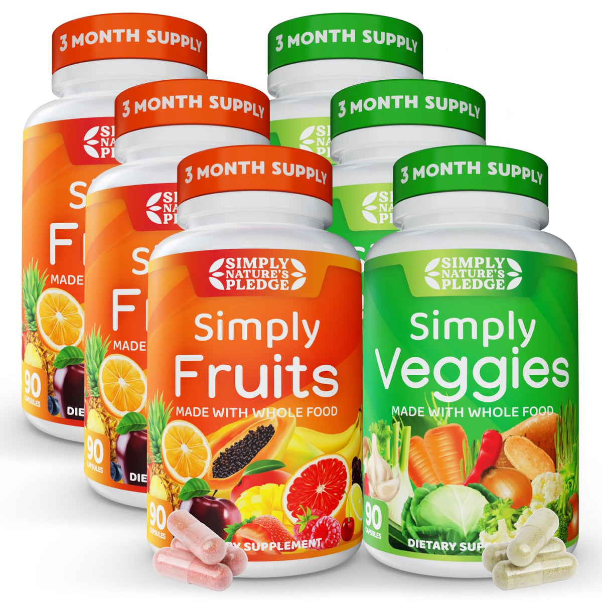 Fruits & Vegetables Supplement, 540 Capsules, 6-Pack I418680