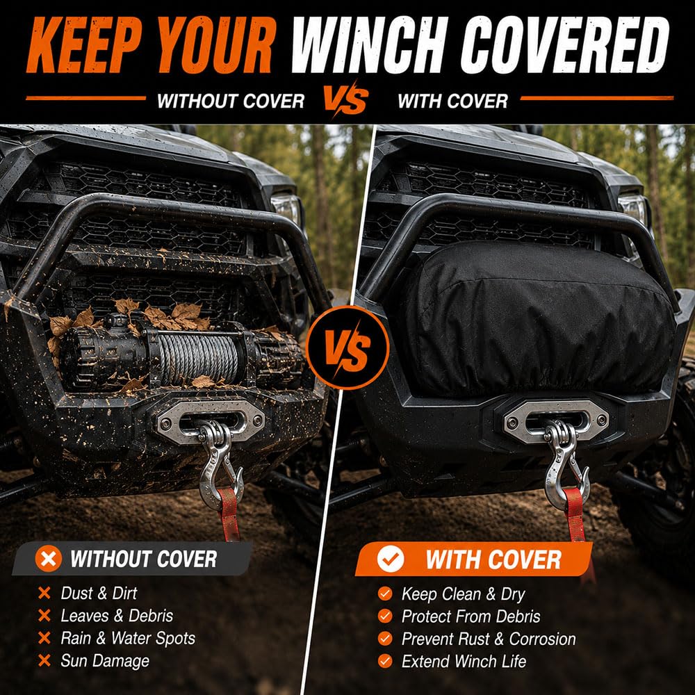 Water Resistant Oxford Fabric Winch Cover J96863