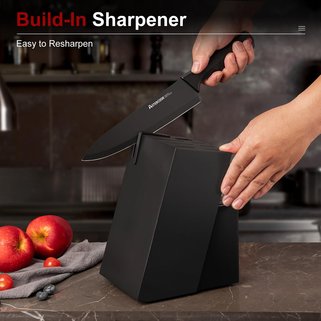 15 Pc German Knife Set with Block and Sharpener F257464