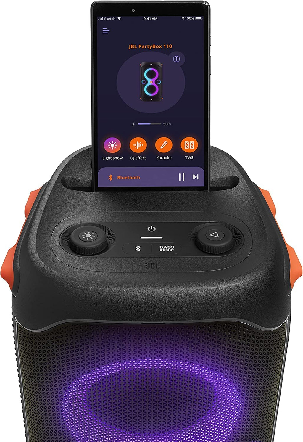Portable Party Speaker with Built-in Lights S252