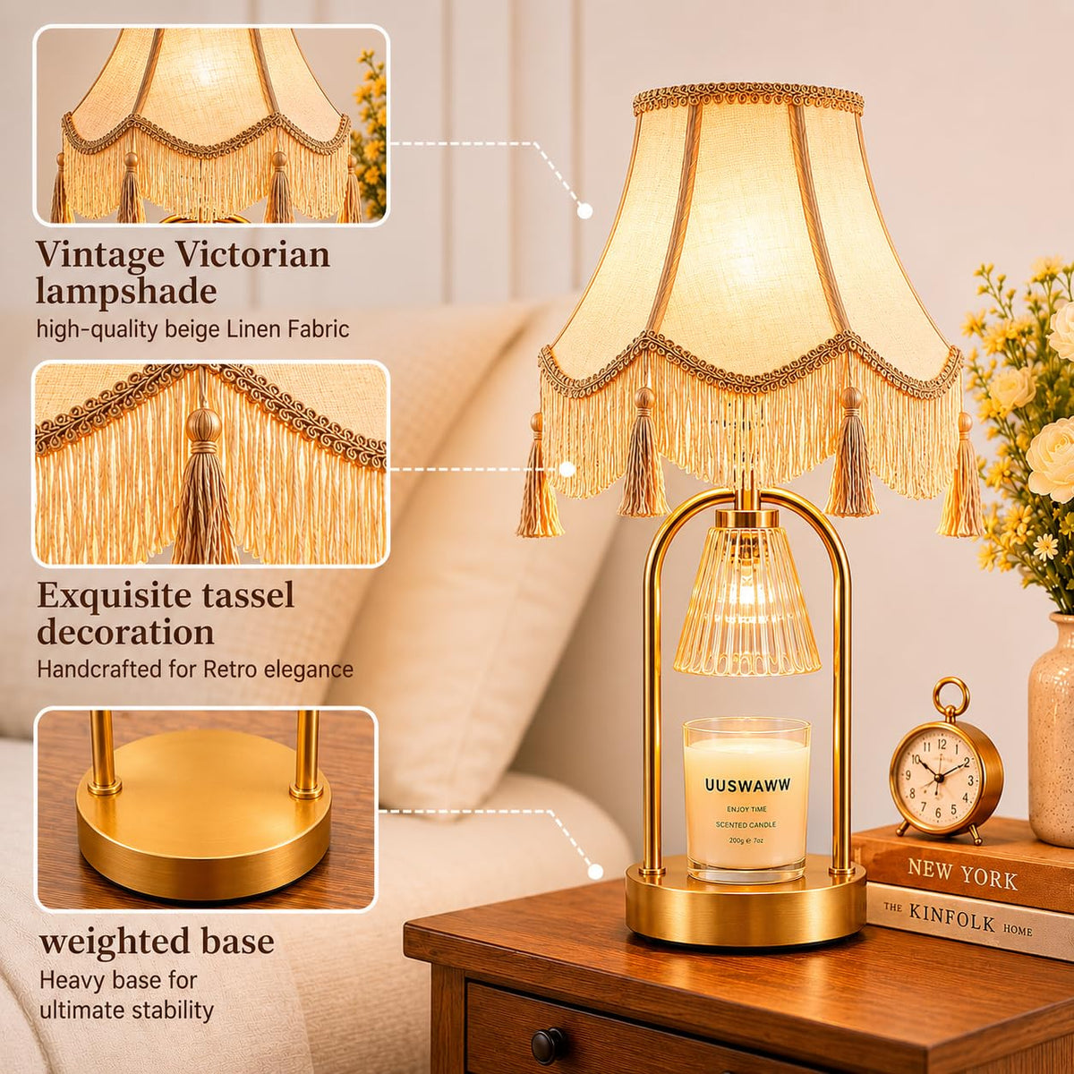 Dimmable Table Lamp and Candle Warmer Set of 2 K445