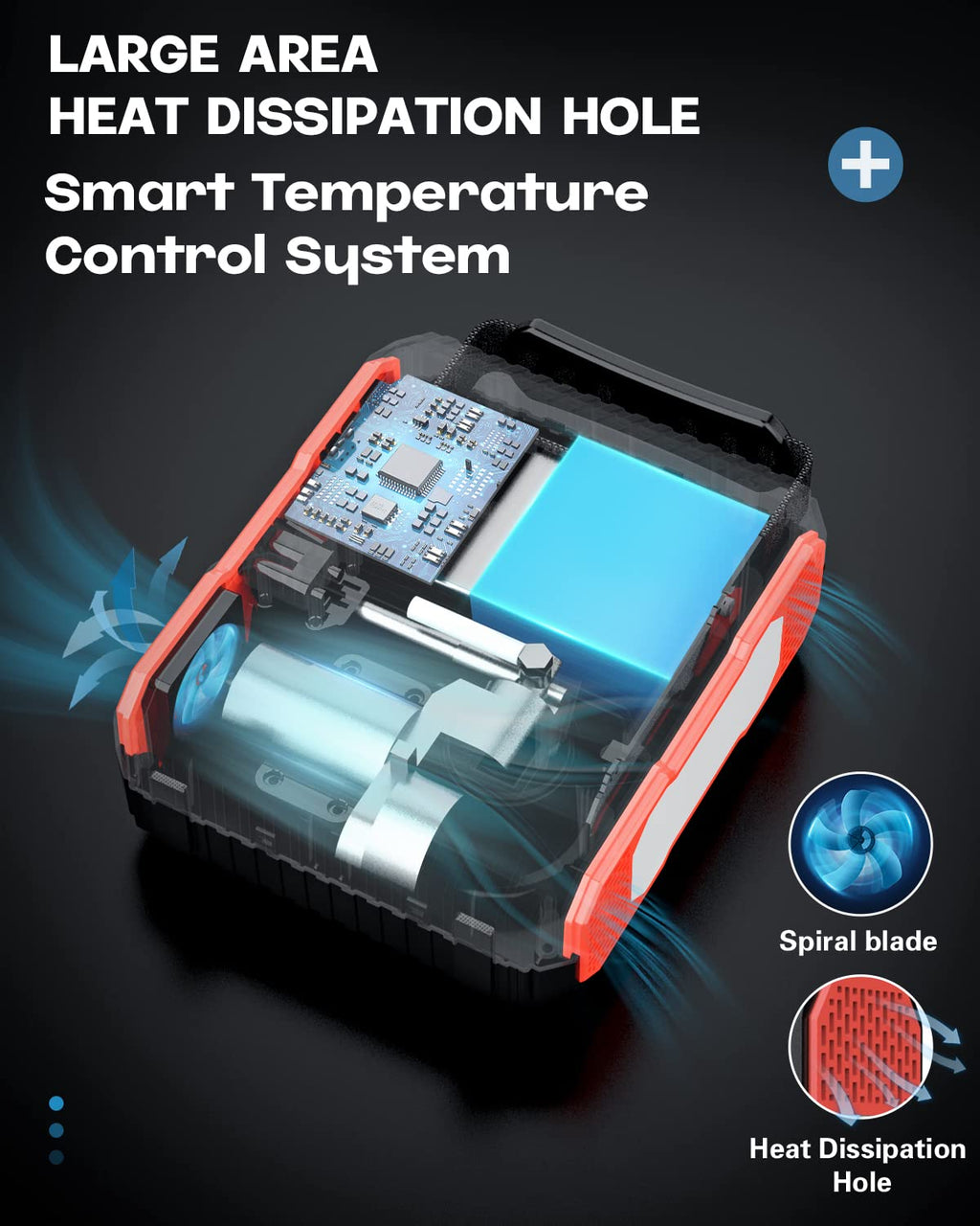 Car Jump Starter with Air Compressor 9000A Peak 26800mah 160PSI 12V I65522