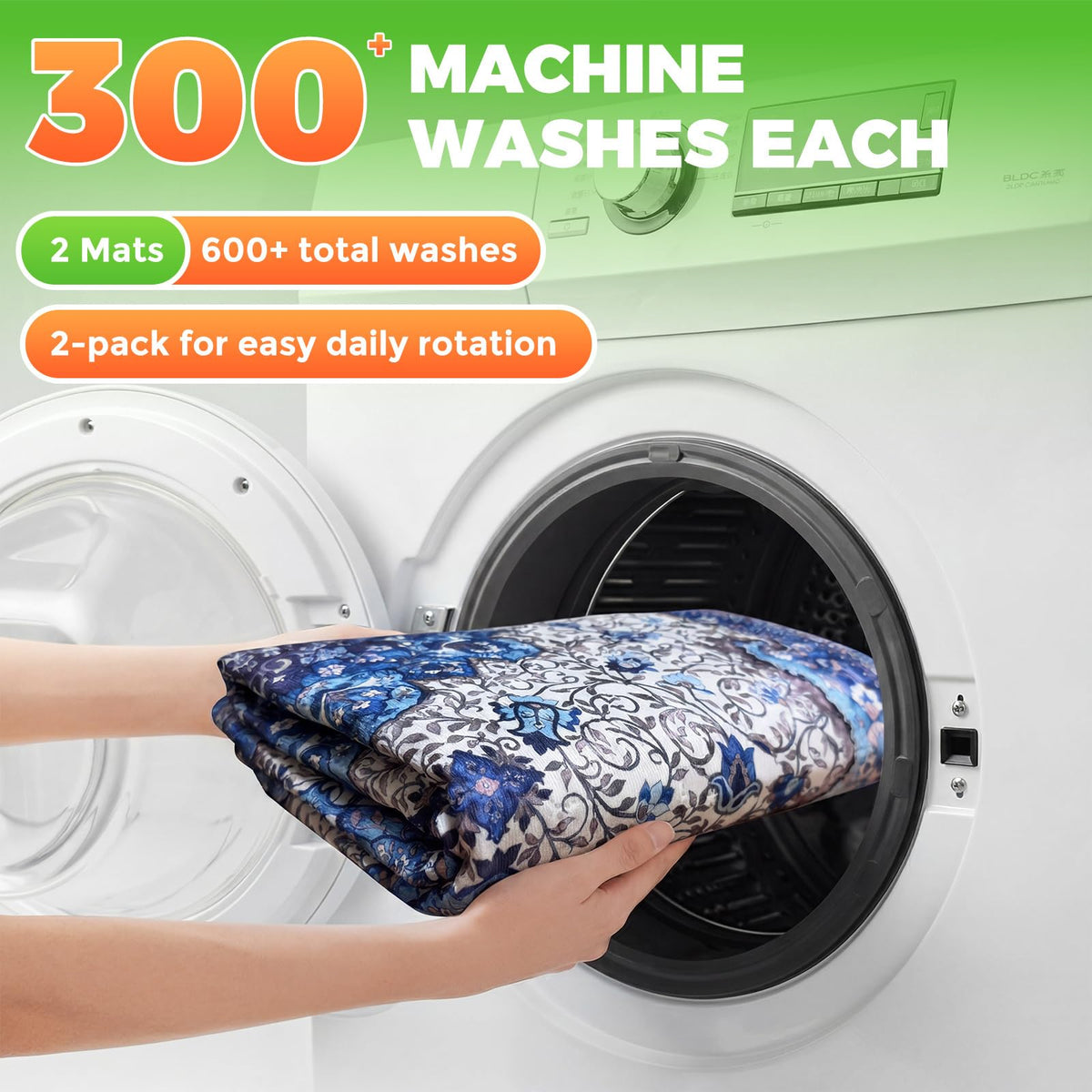 Cat Litter Mat 2 Pack, 18x28 Machine Washable Waterproof Non Slip M999