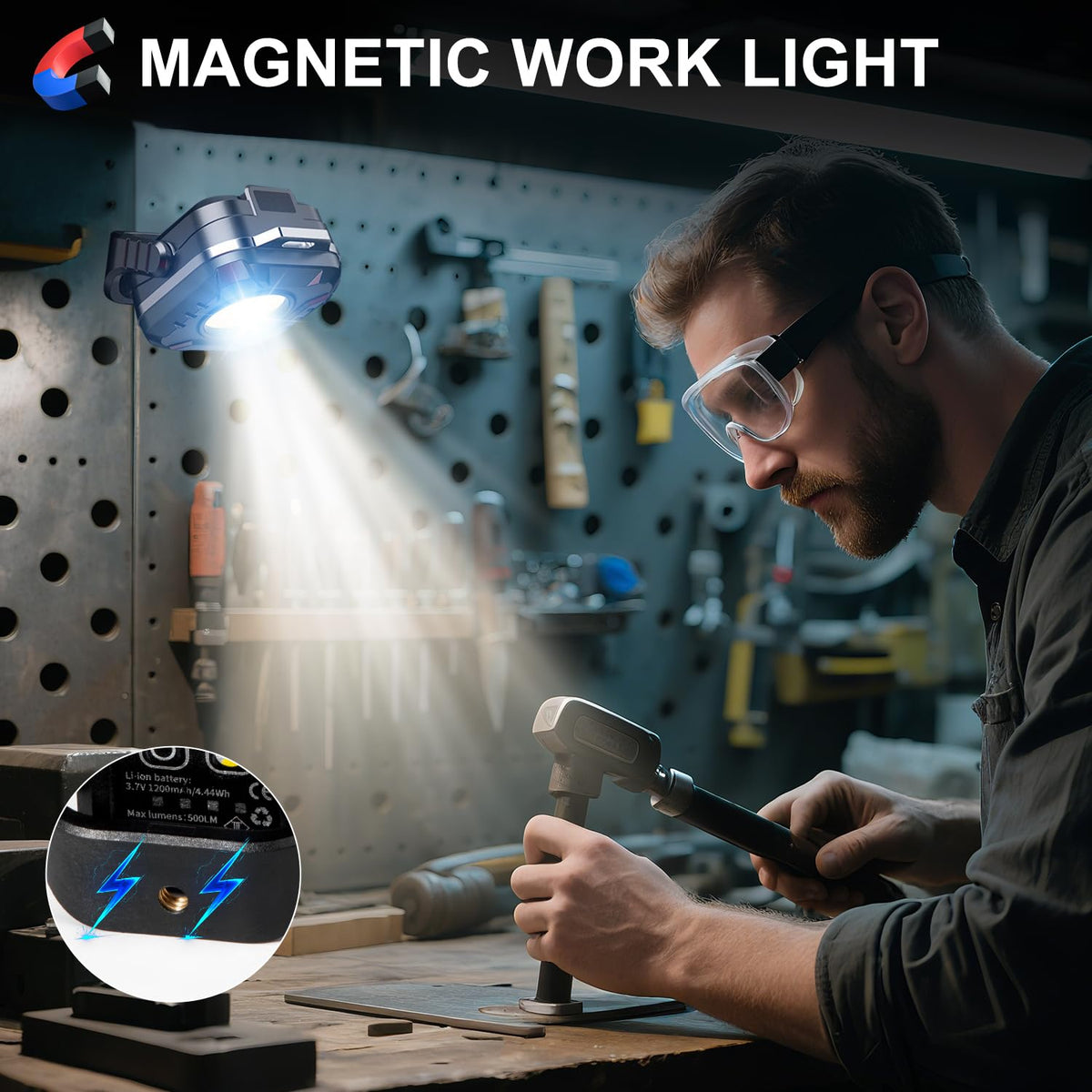 Rechargeable 500 Lumens Magnetic Work Light S26830