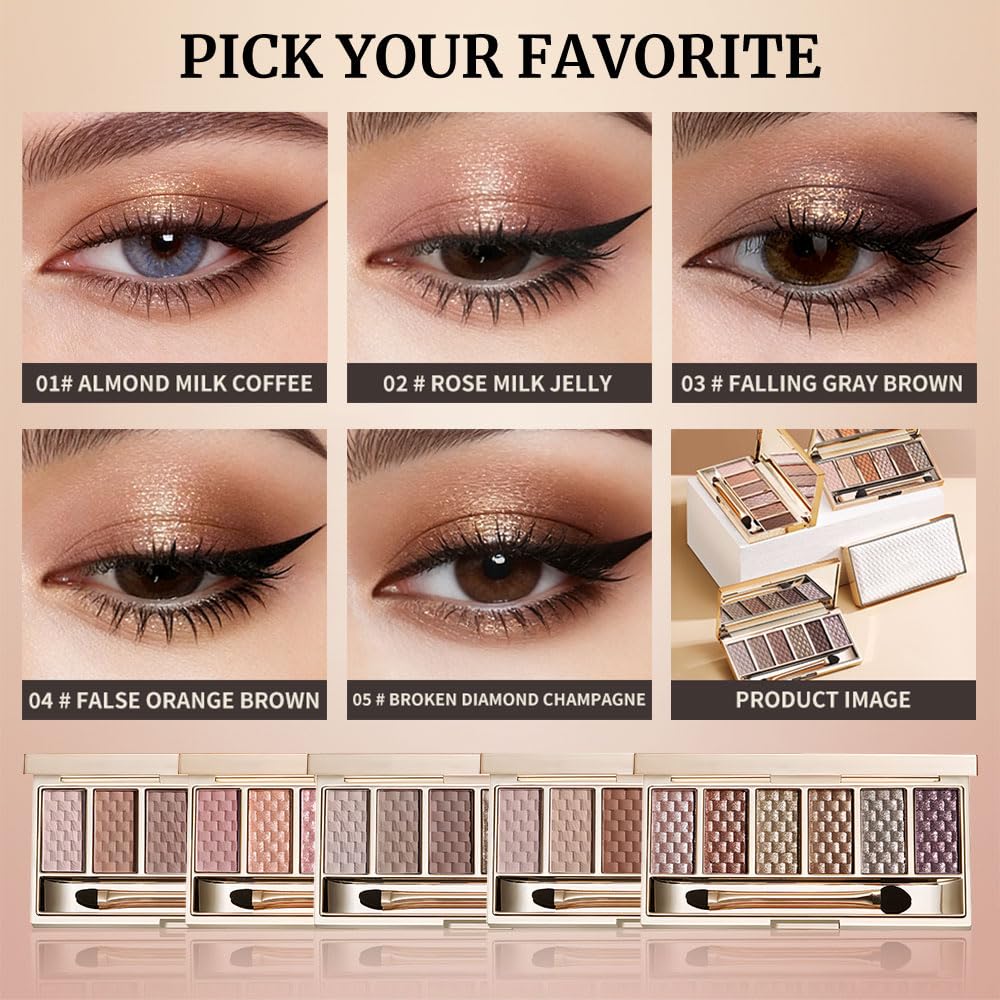 Nude Brown 6 Shade Matte & Shimmer Eyeshadow Palette H80890