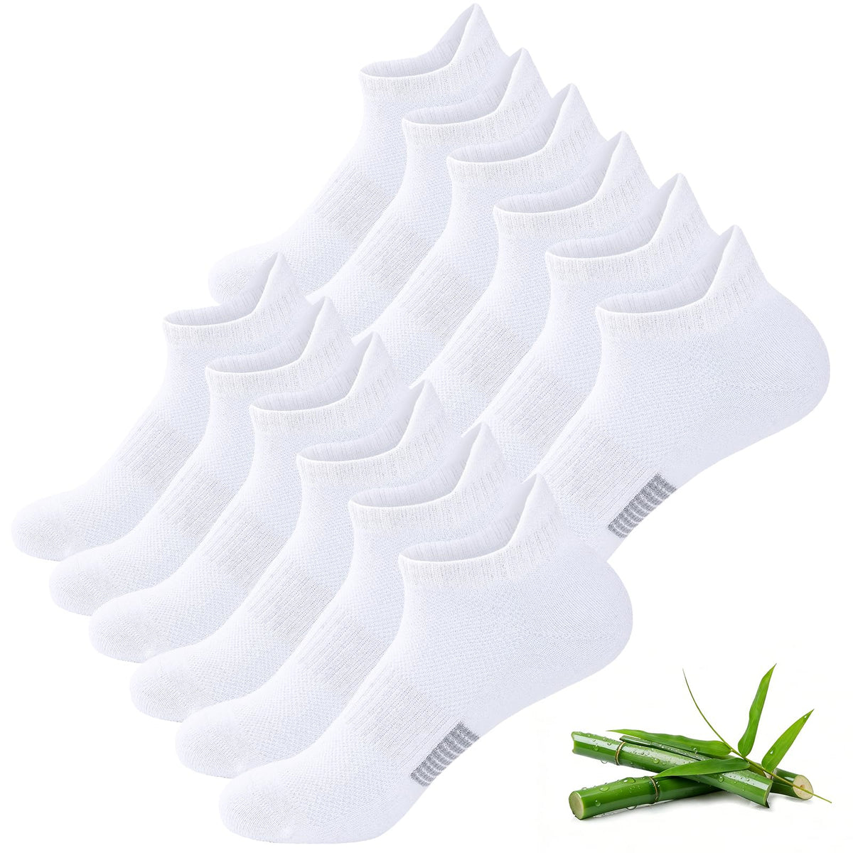 Women's Bamboo Viscose Ankle Socks, 6 Pairs F5154
