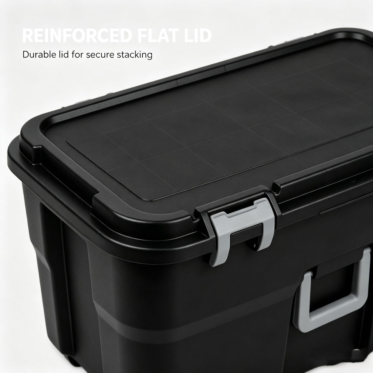 Black 2 Pack 22 Gallon Wheeled Plastic Storage Trunk D963225