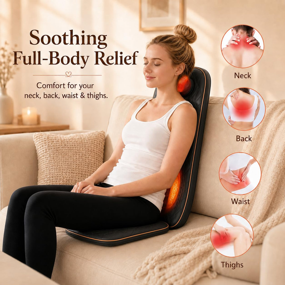 Shiatsu Neck and Back Massager with Heat J559