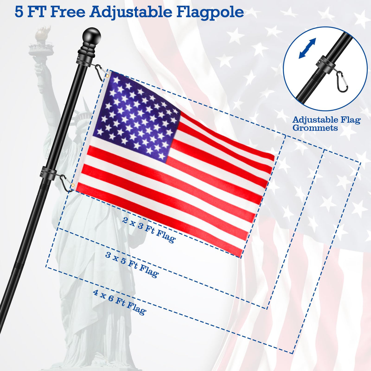 Black Flag Pole U9530