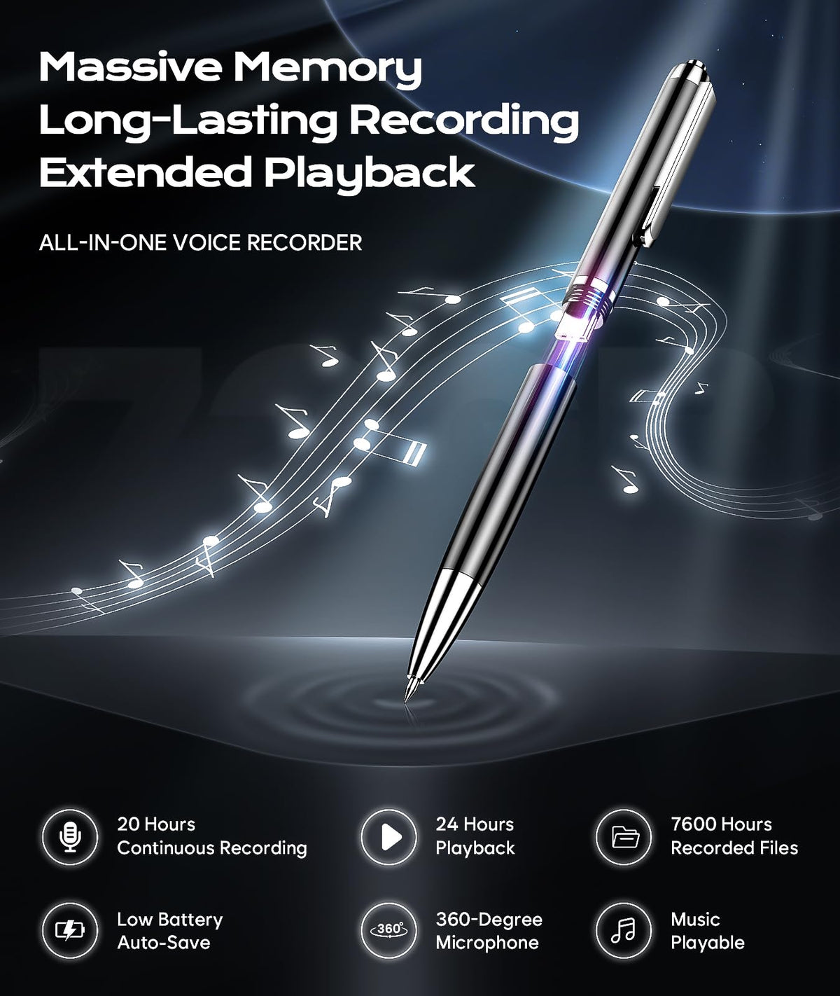 Voice Recorder with USB Type-C Playback H6346