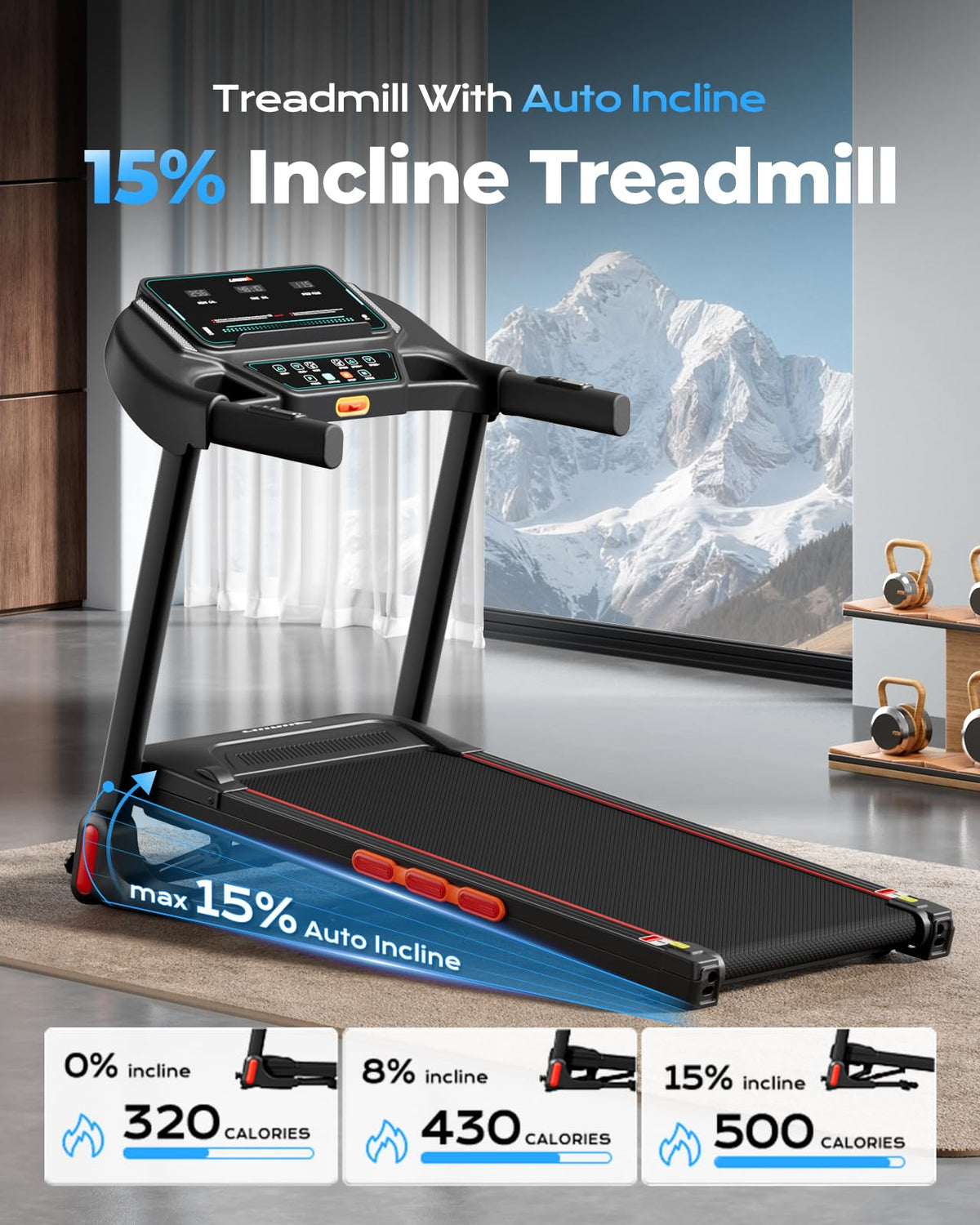Treadmill with 15% Auto Incline Q36859