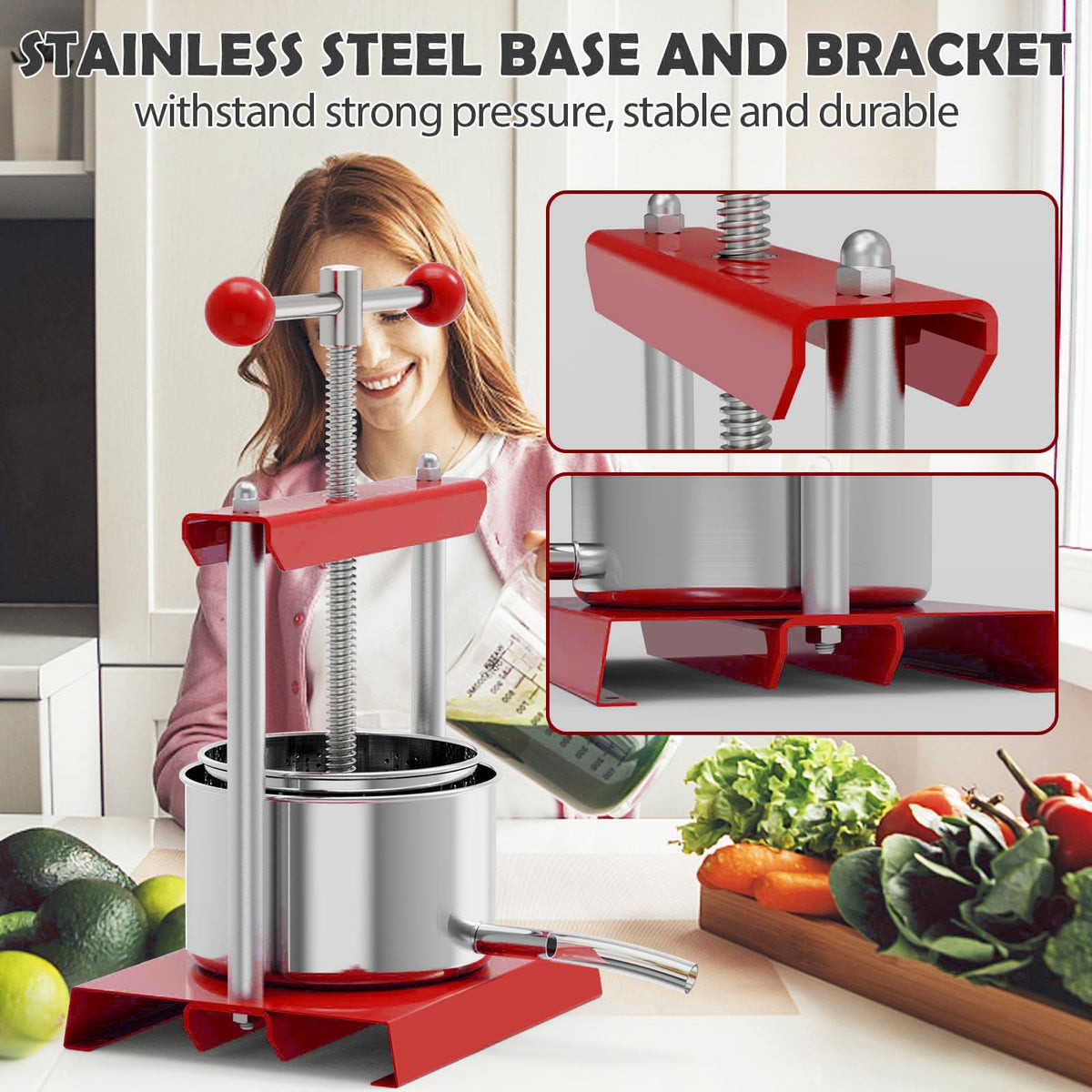 0.8 Gallon Stainless Steel Manual Press J9117