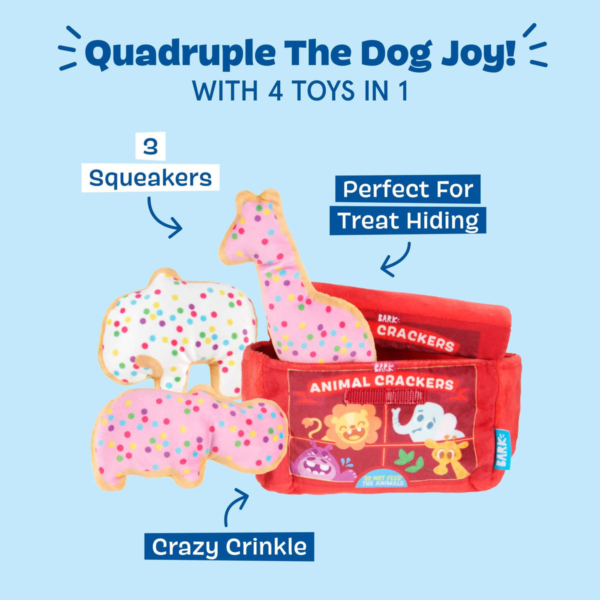 4-in-1 Interactive Plush Dog Toy M6834