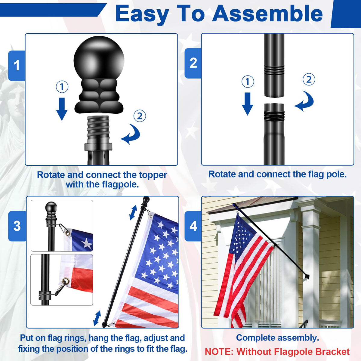 Black Flag Pole U9530