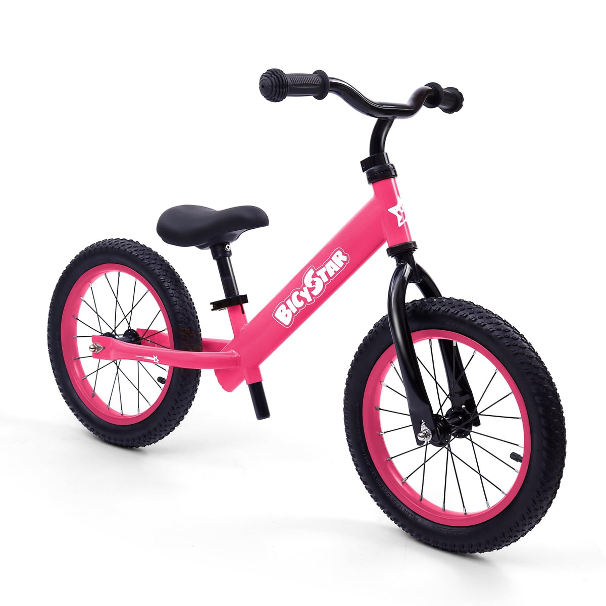 14 Inch Pink Balance Bike with Air Rubber Tires V775982