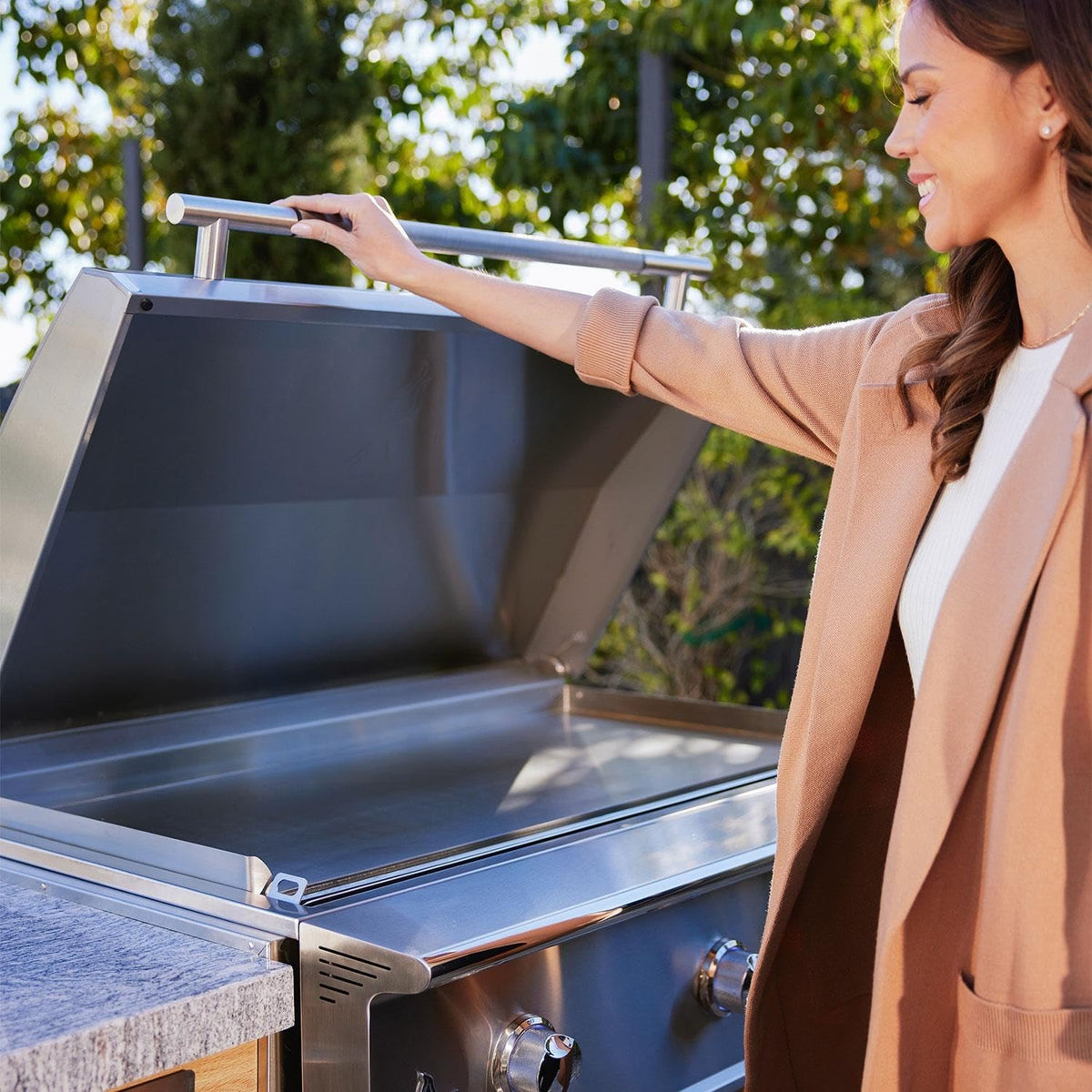 40-Inch Built-In Propane Gas Griddle with Stainless Steel Surface Q803