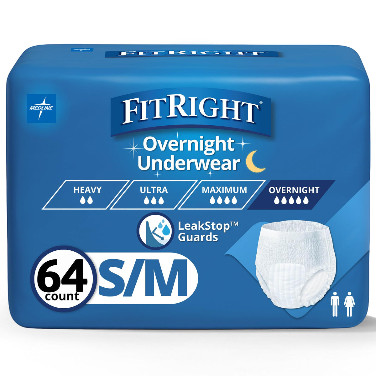 Small/Medium Disposable Pull-On Absorbent Underwear, 64 Count T603988