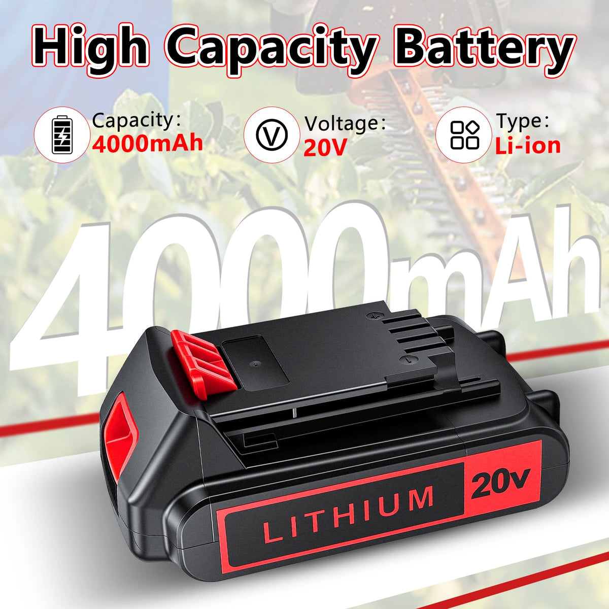 2-Pack 4.0Ah 20V Lithium Battery S715962