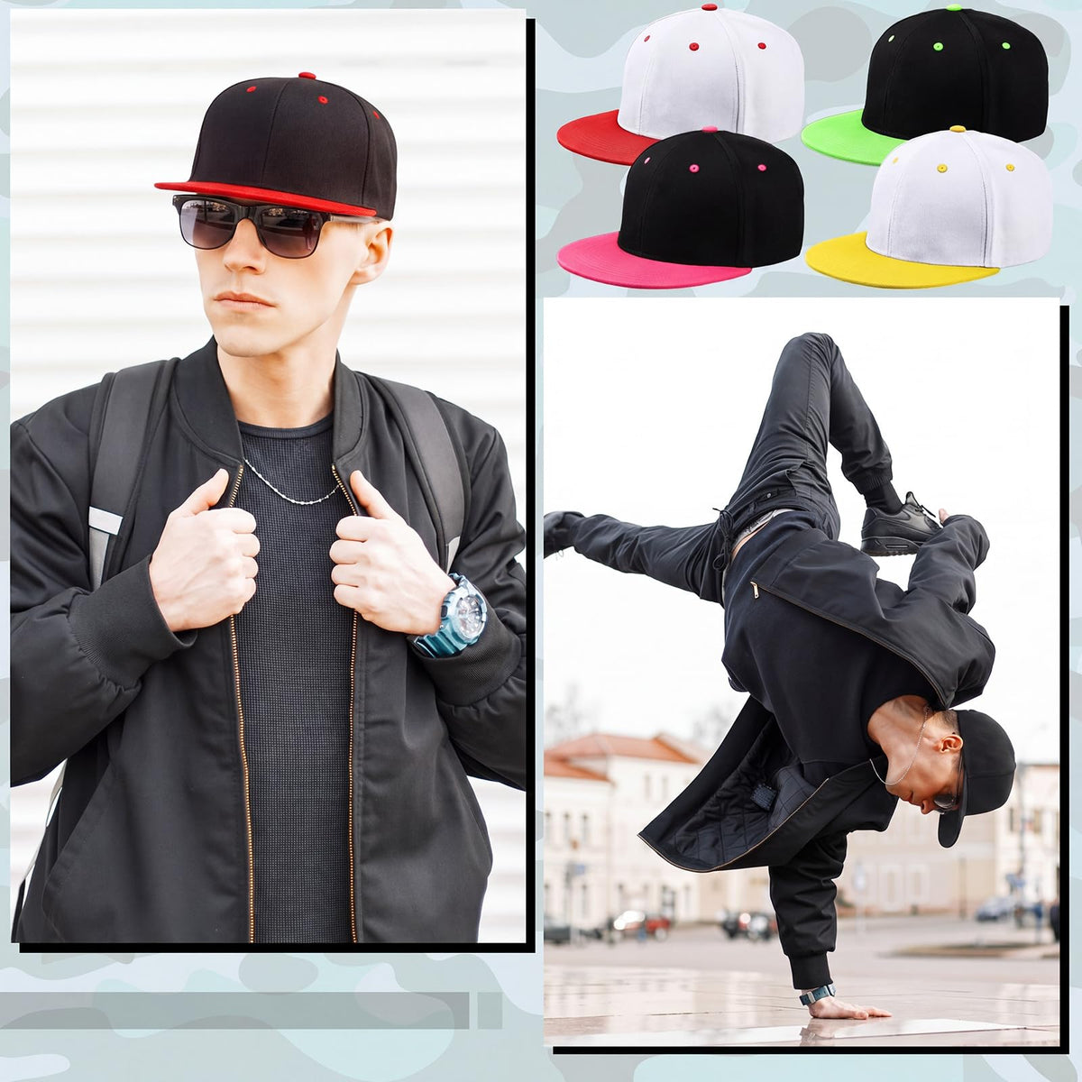 30 Pcs Flat Cap Baseball Caps T18749