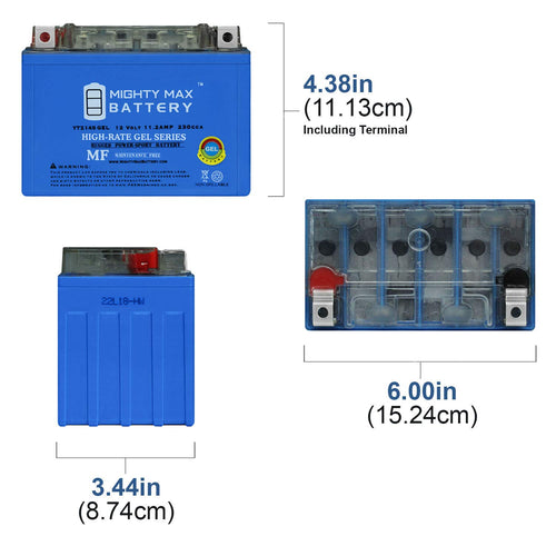 12 Volt 11.2 AH GEL Type 230 CCA Rechargeable Maintenance Free SLA AGM Motorcycle Battery Y7890