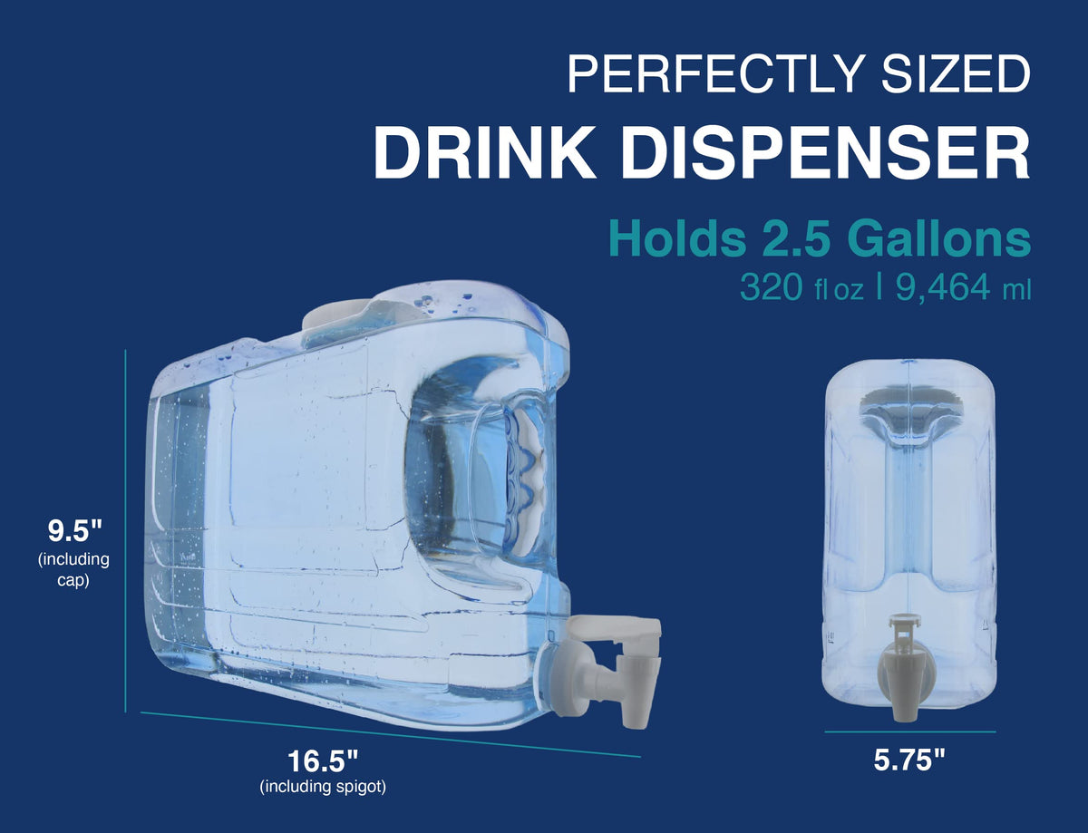 2.5 Gallon Clear Plastic Beverage Dispenser with Spigot Q327799