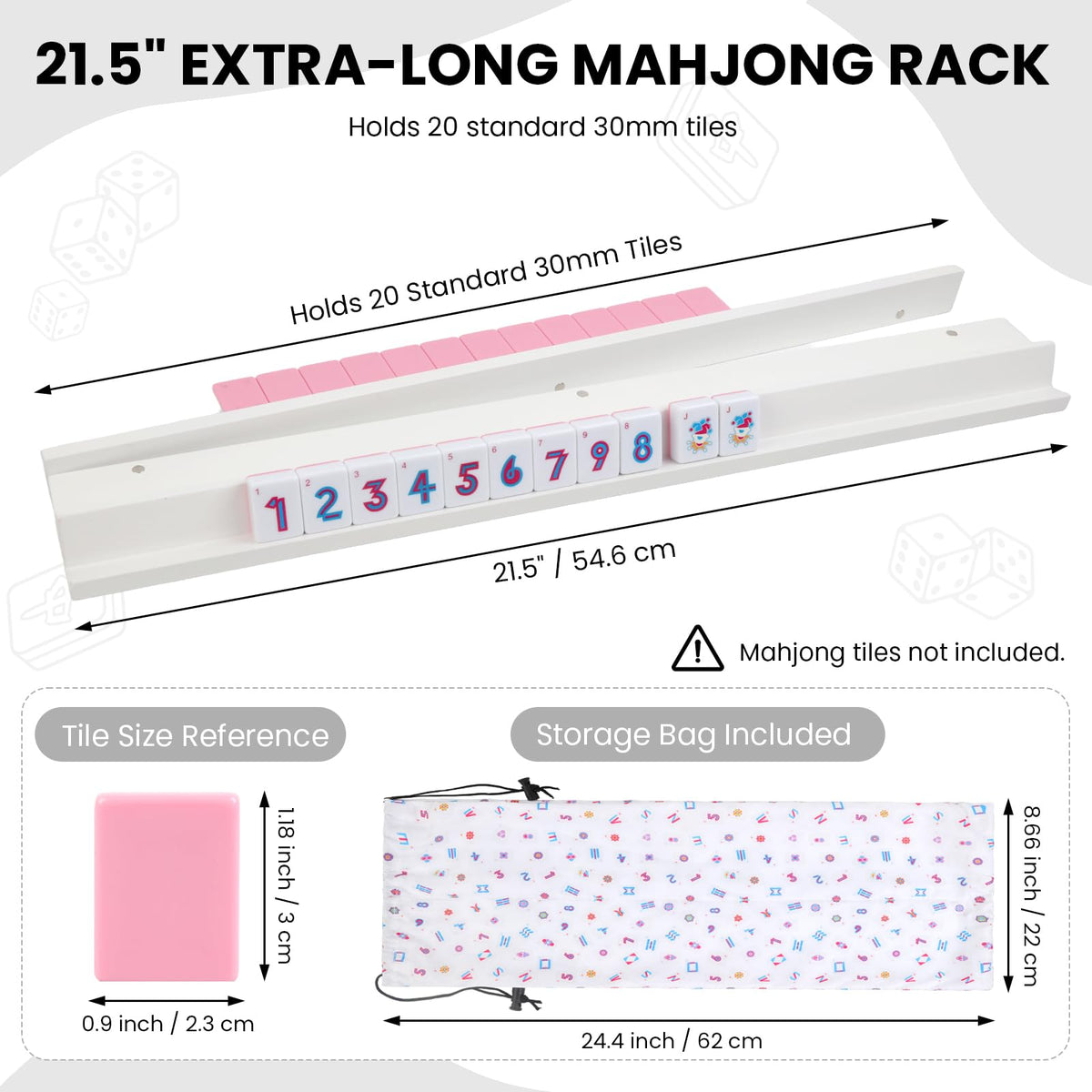 Set of 4 Wooden Mahjong Racks with Pushers P906511