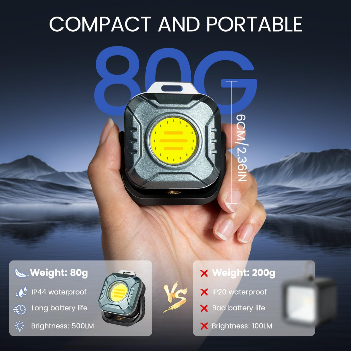 Rechargeable 500 Lumens Magnetic Work Light S26830