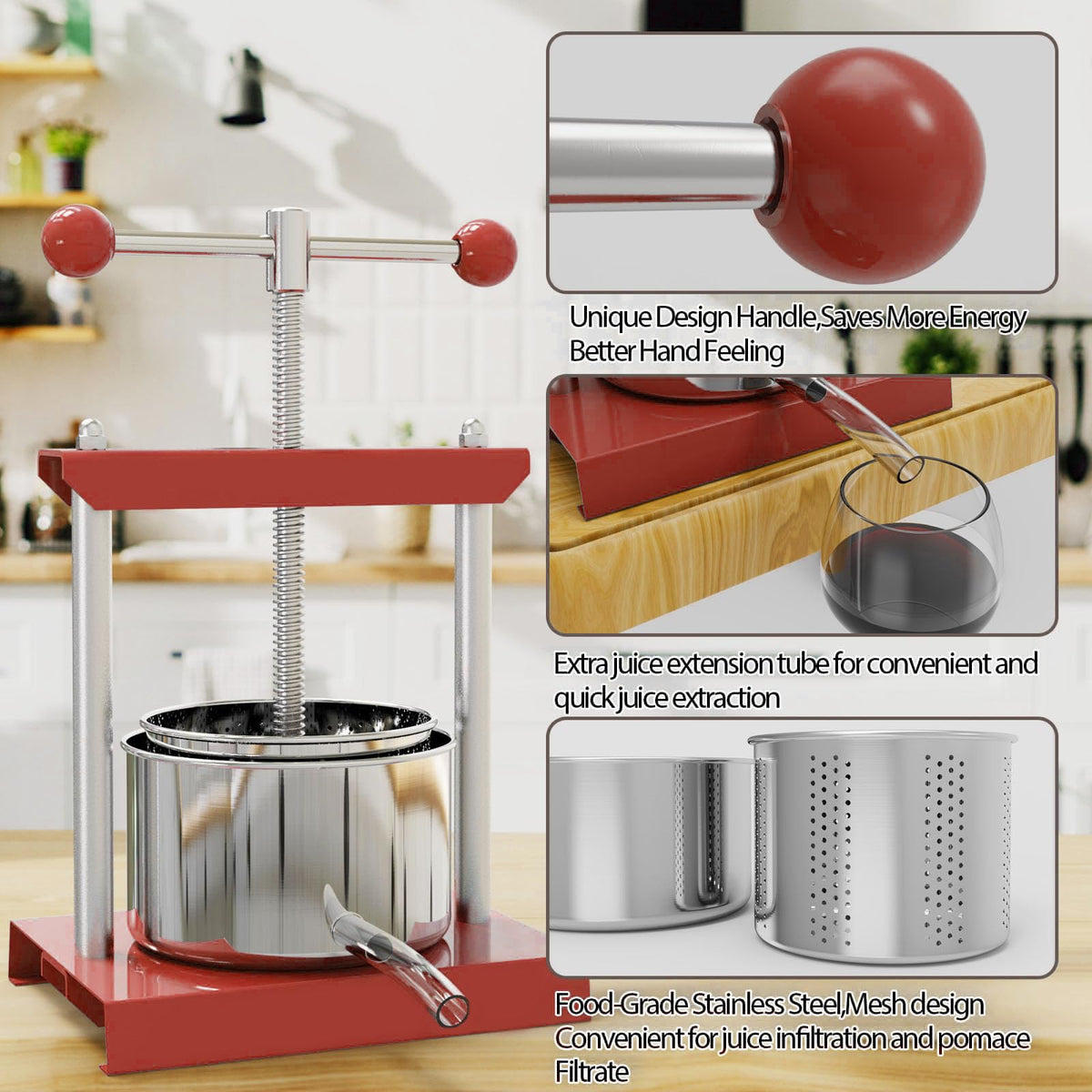0.8 Gallon Stainless Steel Manual Press J9117