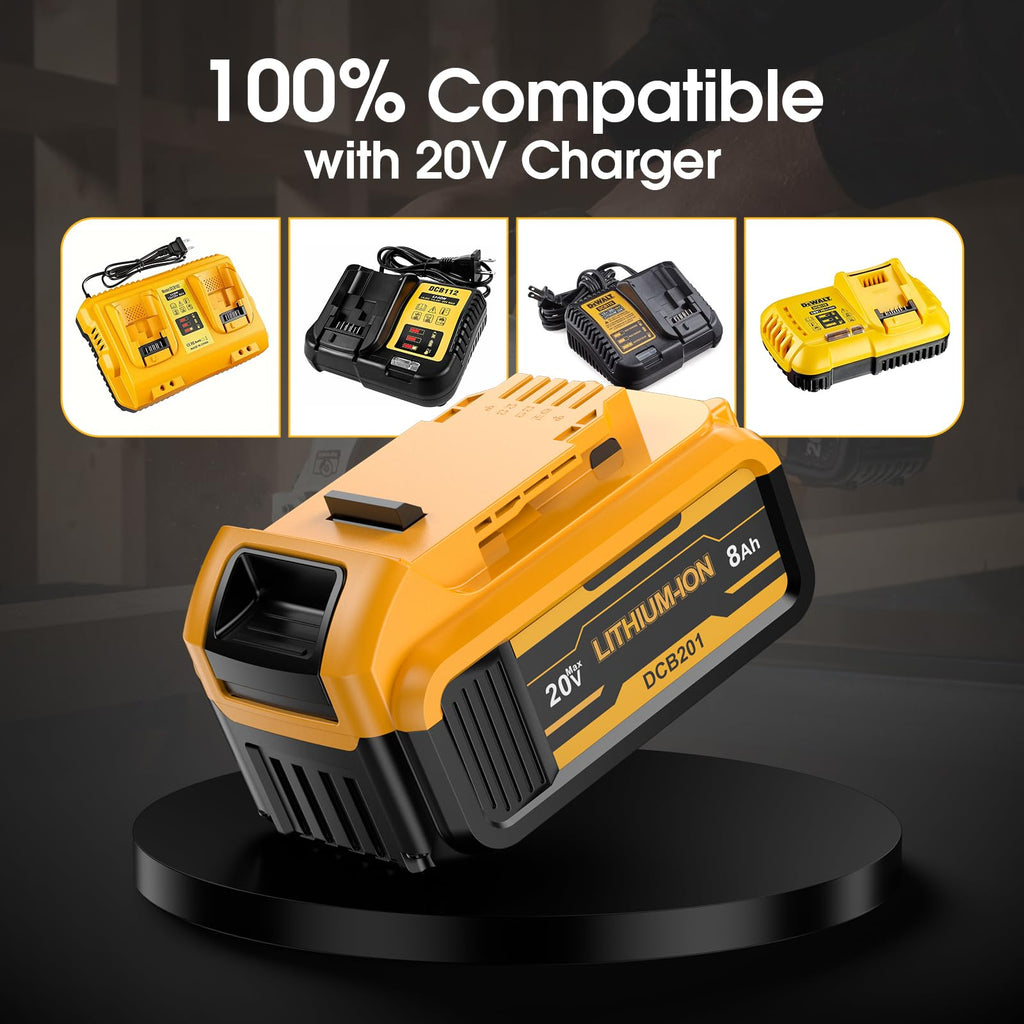 2 Pack 8.0ah Replacement Battery with LED Indicator Y922