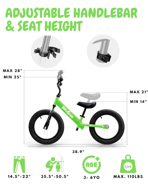 14 Inch Pink Balance Bike with Air Rubber Tires V775982